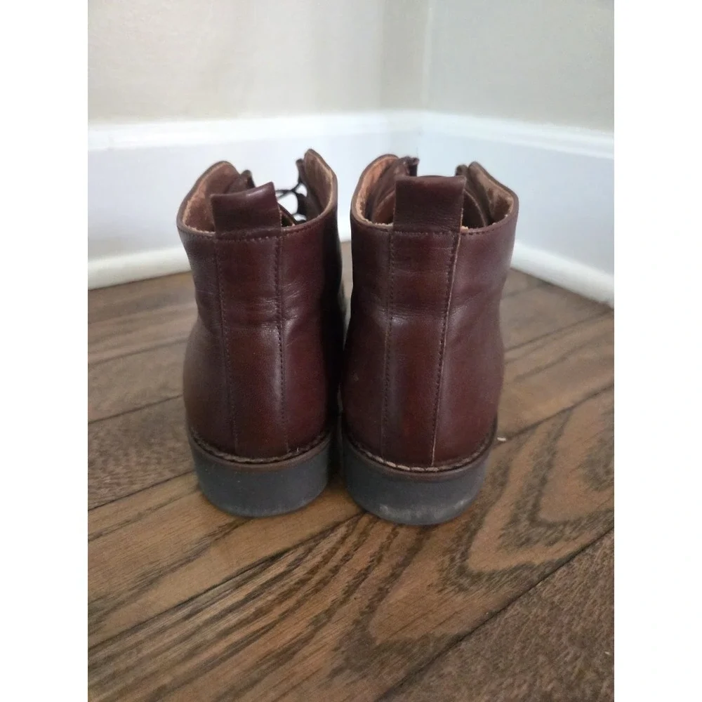 Vtg Bandolino Leather Ankle Boots Women's 7.5 N Brown 90s Chukka Lace Up